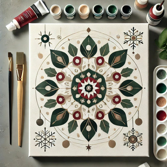 "Serenity Mandalas" Series by ColourMost™ - Christmas P2#12 | Original Paint by Numbers (16"x16" / 40x40cm)