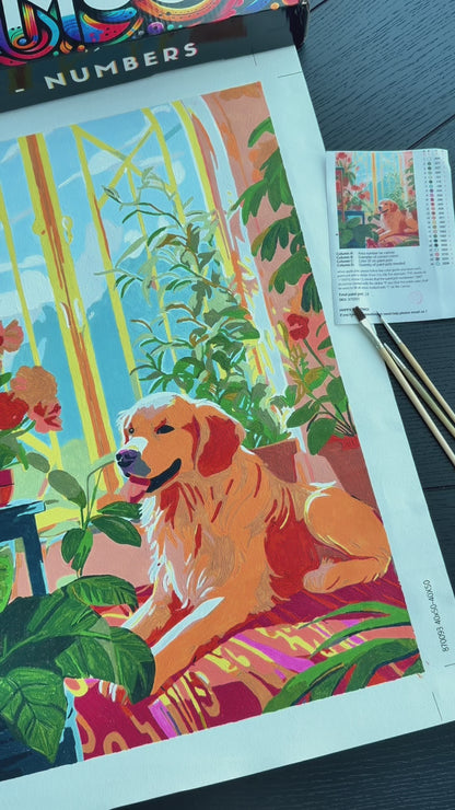 Sunlit Greenhouse Escape ｜ Original Paint by Numbers (16"x20" / 40x50cm)