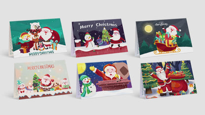 "Christmas card-6Pcs" Series by ColourMost™ #05 | Paint by Numbers(25.8cm*18cm)