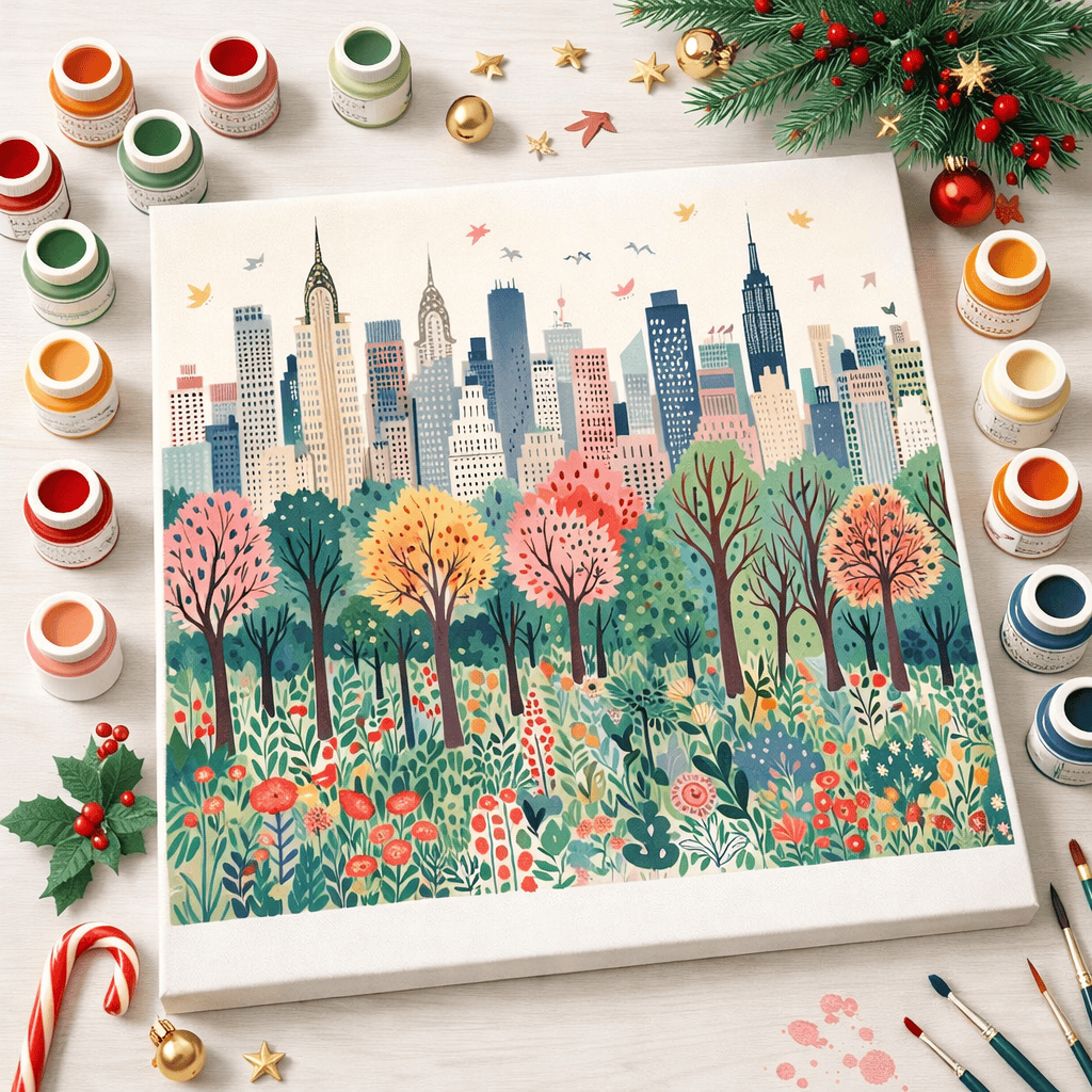 Forrest City Park, New York | Original Paint by Numbers (40×40 cm & 40x50 cm)