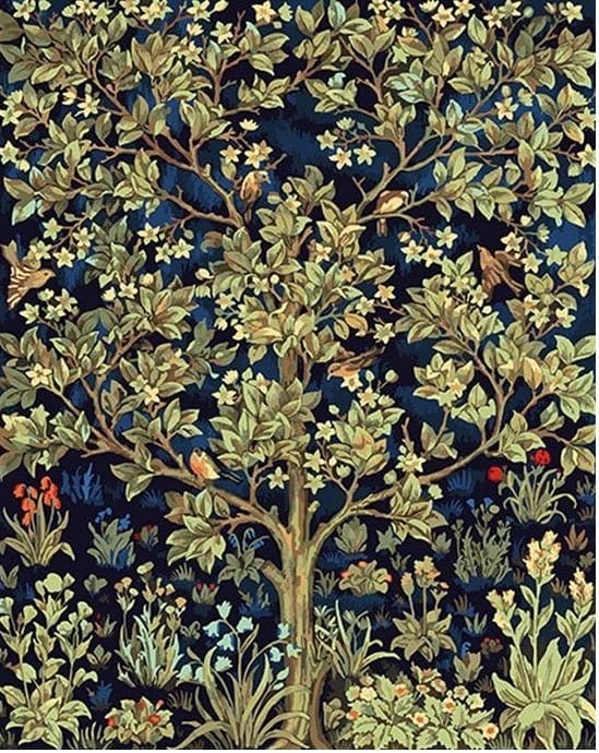 DIY Painting By Numbers - 'Tree Of Life' by William Morris (16"x20" / 40x50cm)