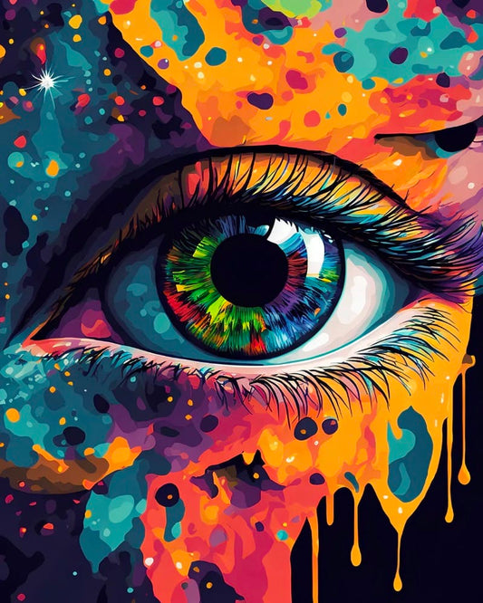ColourMost™ DIY Painting By Numbers (EXCLUSIVE) - Mystical Colorful Eye (16"x20")