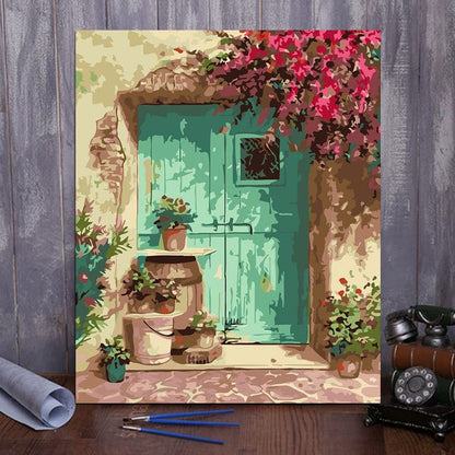 DIY Painting By Numbers - Bloomed Door