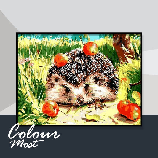 DIY Painting By Numbers - Hedgehog (16"x20" / 40x50cm)