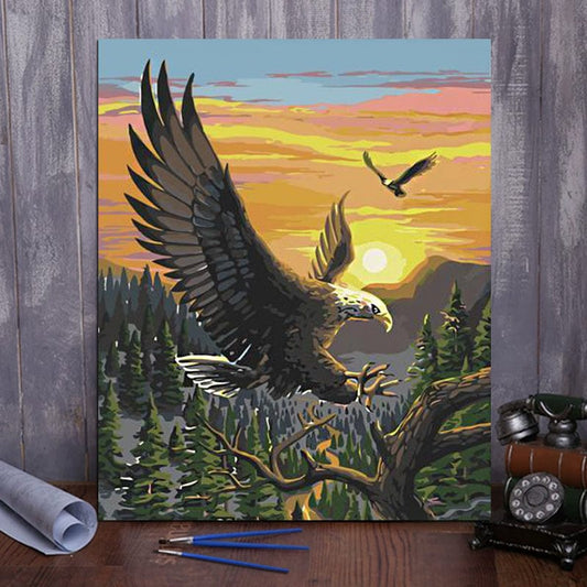 DIY Painting By Numbers -Eagle (16"x20" / 40x50cm)