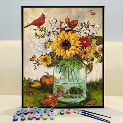 DIY Painting By Numbers -Sunflowers (16"x20" / 40x50cm)