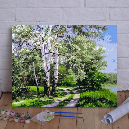 DIY Painting By Numbers - Forest Landscape
