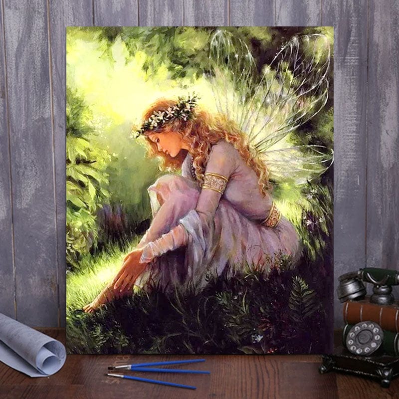 DIY Painting By Numbers - Fairy with wings (16"x20" / 40x50cm)
