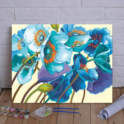 DIY Painting By Numbers - Blue Flower