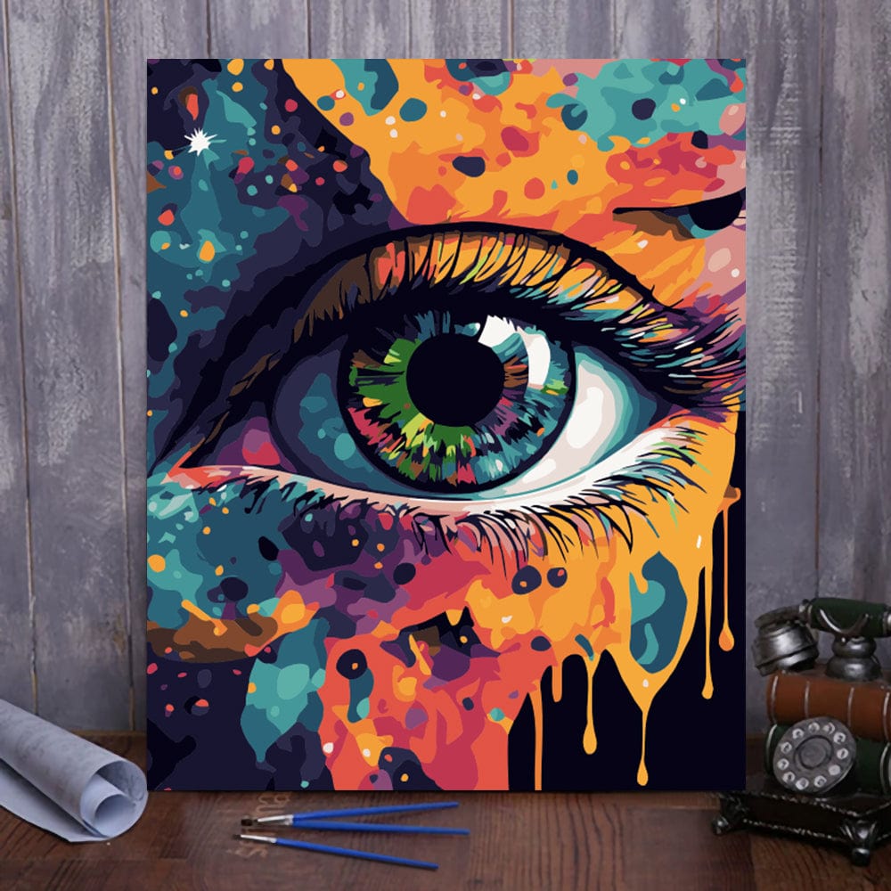 ColourMost™ DIY Painting By Numbers (EXCLUSIVE) - Mystical Colorful Eye (16"x20")