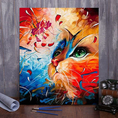 DIY Painting By Numbers -  Color Cat (16"x20" / 40x50cm)