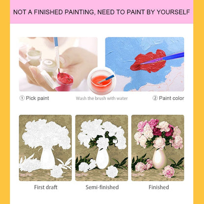DIY Painting By Numbers -Van Gogh-Peach Blossom(16"x20" / 40x50cm)
