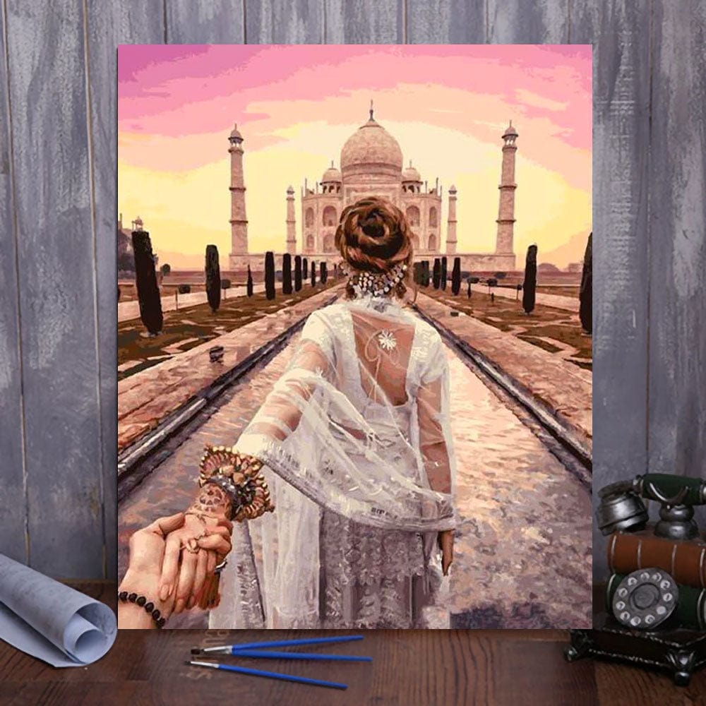 DIY Painting By Numbers - Taj Mahal