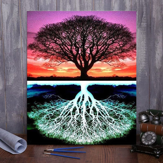 DIY Painting By Numbers - Tree of mind