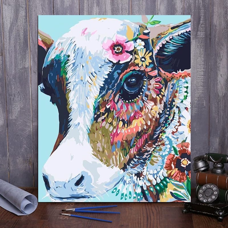 DIY Painting By Numbers - Colorful Cow – Colourmost