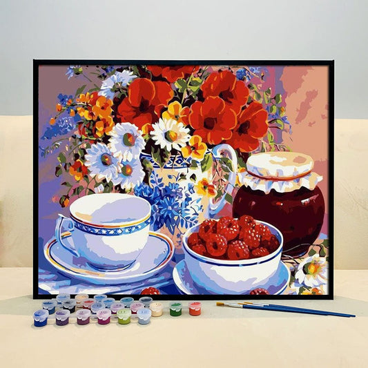 DIY Painting By Numbers - Flowers & Fruits