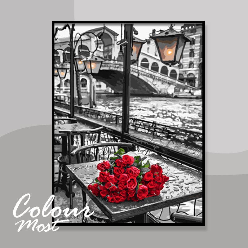 DIY Painting By Numbers - Red Roses (16"x20" / 40x50cm)