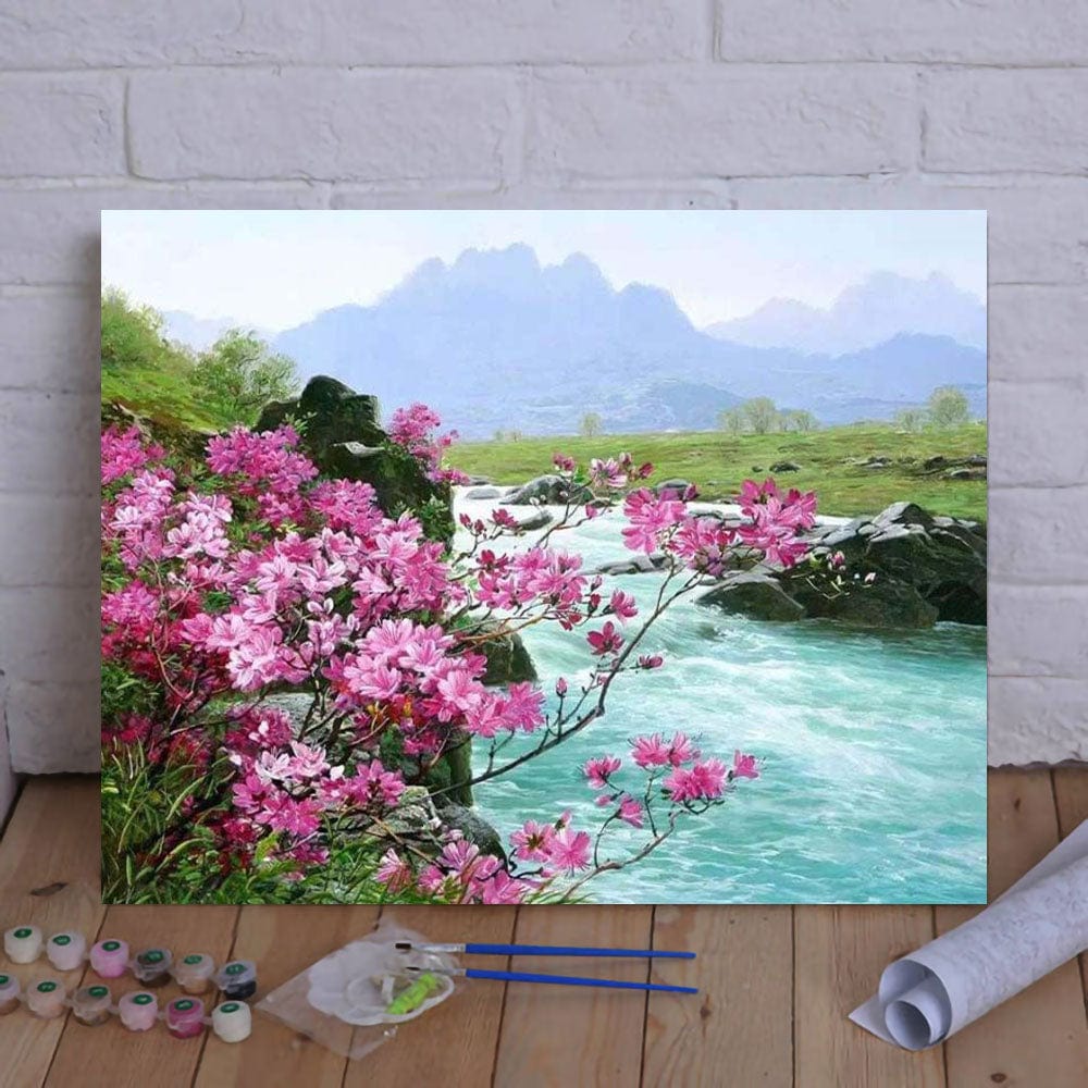 DIY Painting By Numbers - Flower River