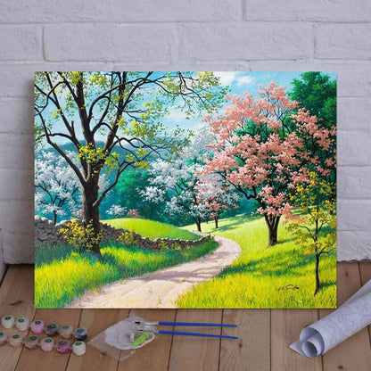 DIY Painting By Numbers - Cherry Blossoms Trail