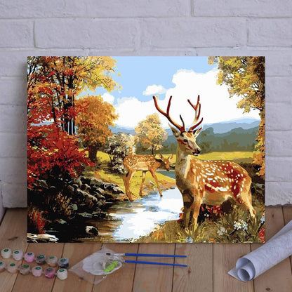 DIY Painting By Numbers - Deers