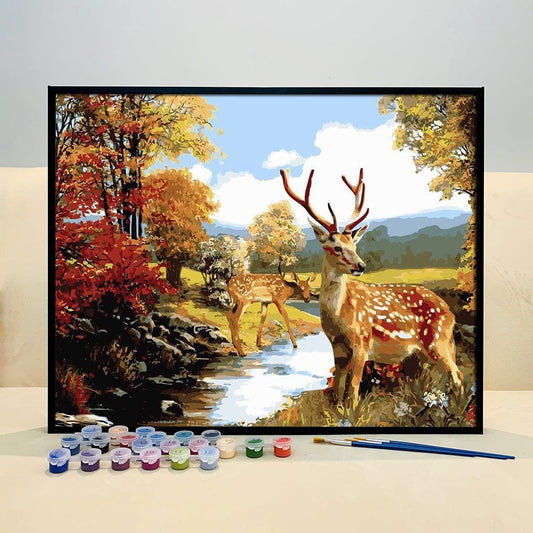 DIY Painting By Numbers - Deers