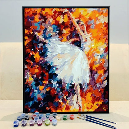 DIY Painting By Numbers - Colorful Ballet Dancer