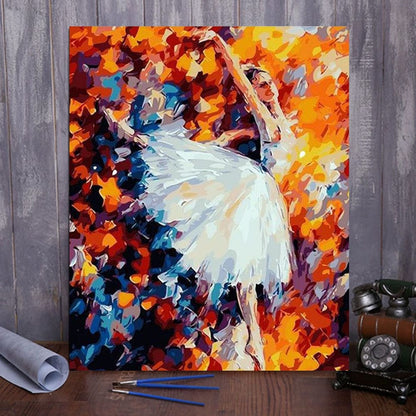 DIY Painting By Numbers - Colorful Ballet Dancer