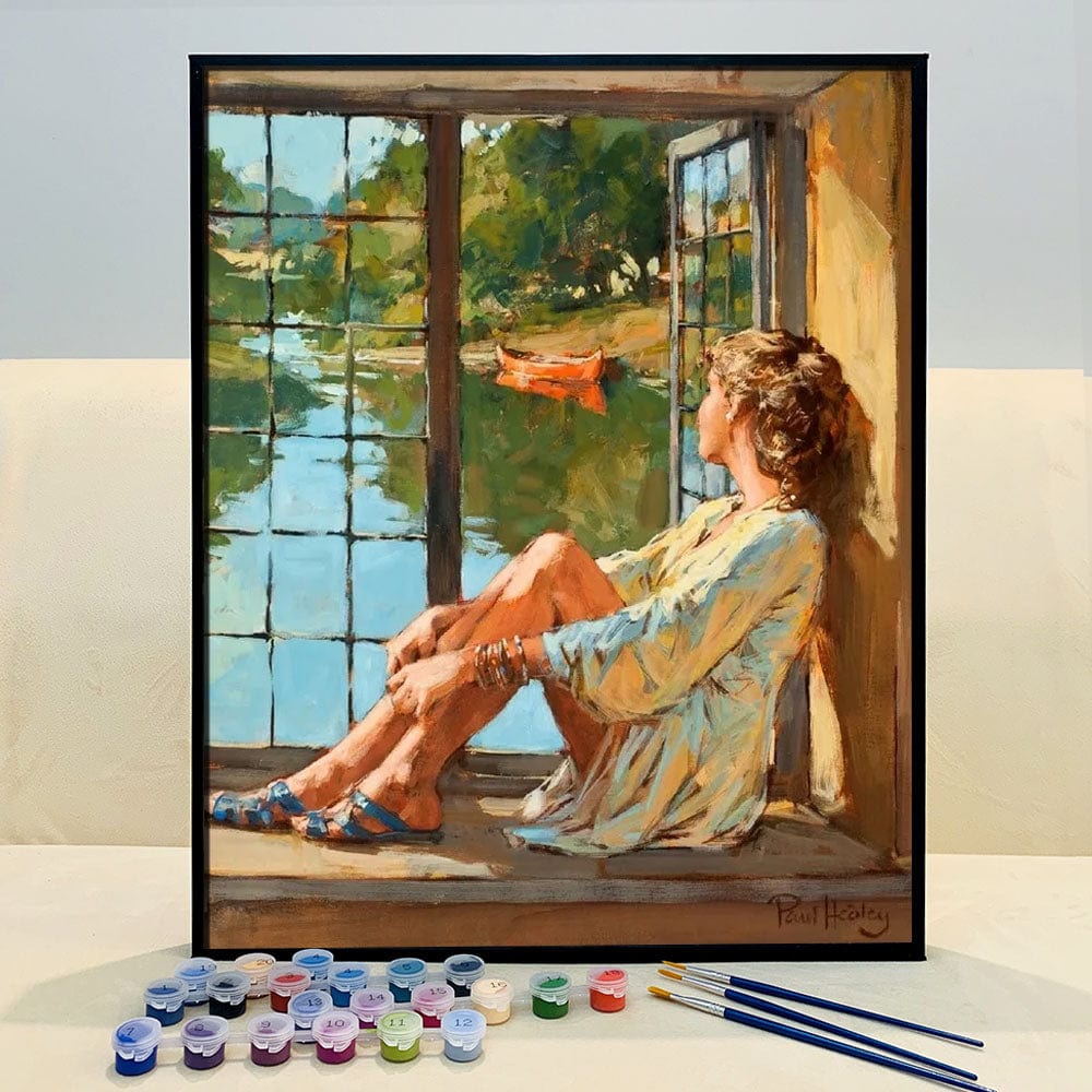 DIY Painting By Numbers - Gril at the window