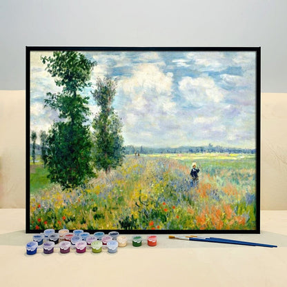 DIY Painting By Numbers -Monet-Poppy Field