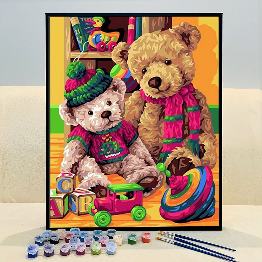 DIY Painting By Numbers - Teddy Bear