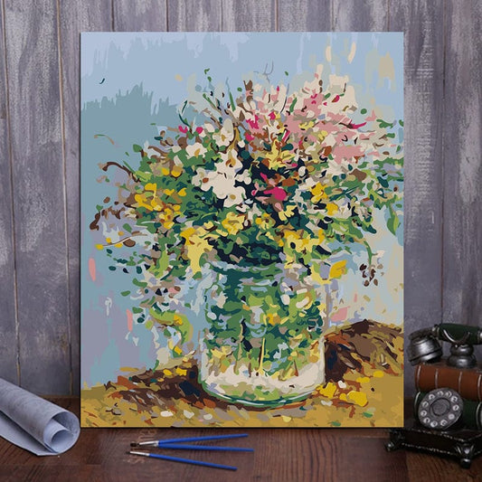 DIY Painting By Numbers - 'Symphony of Flowers'