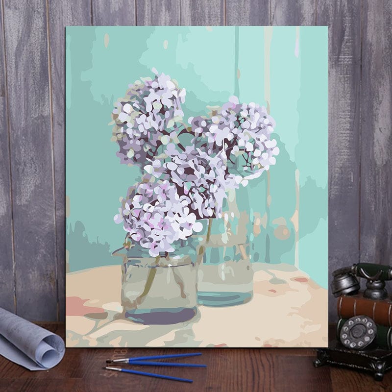 DIY Painting By Numbers - Hydrangea