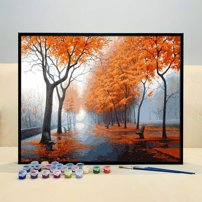 DIY Painting By Numbers - Autumn Street