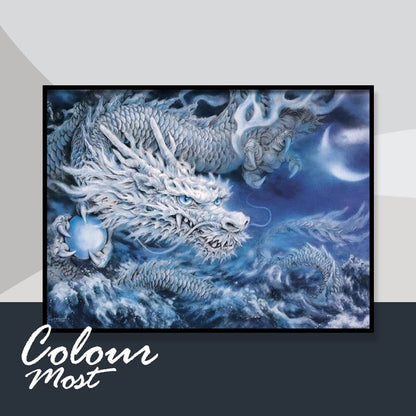 DIY Painting By Numbers - Ice Dragon (16"x20" / 40x50cm)