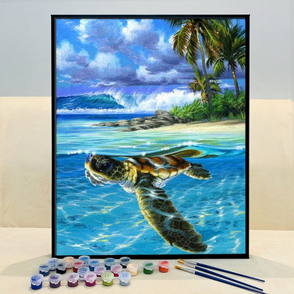 DIY Painting By Numbers - Sea turtle -1