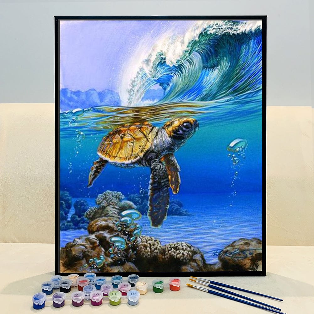 DIY Painting By Numbers - Sea turtle