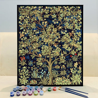 DIY Painting By Numbers - 'Tree Of Life' by William Morris (16"x20" / 40x50cm)