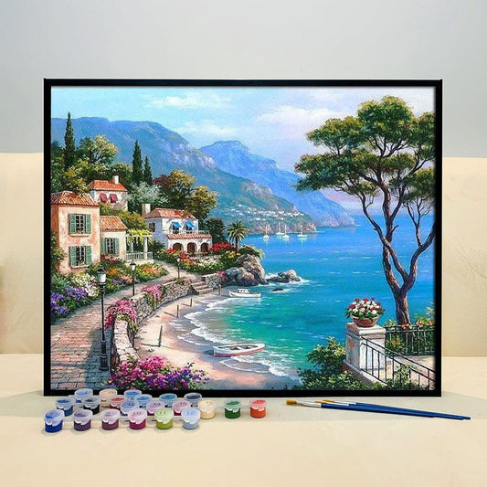 DIY Painting By Numbers - The Mediterranean Sea