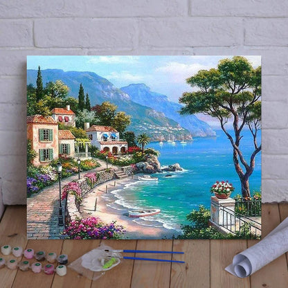 DIY Painting By Numbers - The Mediterranean Sea
