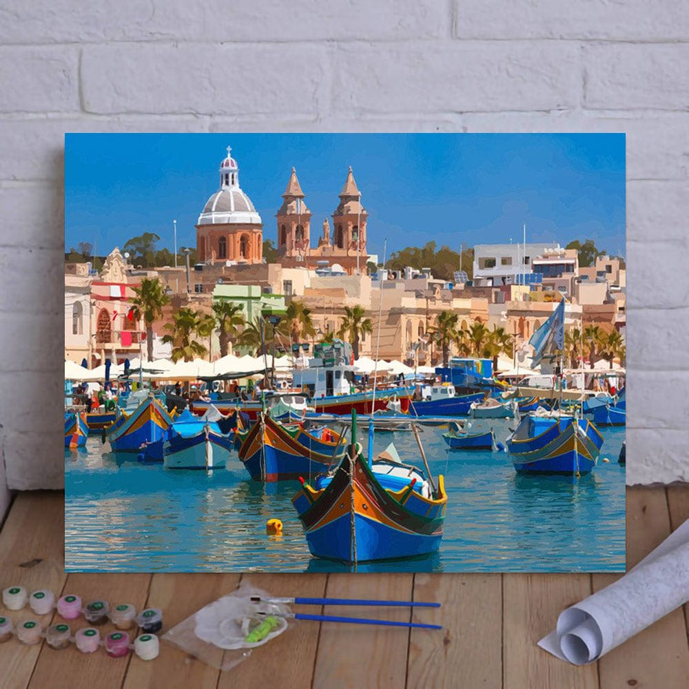 DIY Painting By Numbers - Venice Harbor