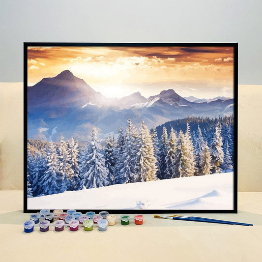 DIY Painting By Numbers - Snow scene