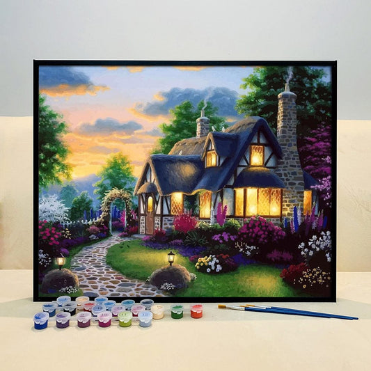 DIY Painting By Numbers -Fairy tale house