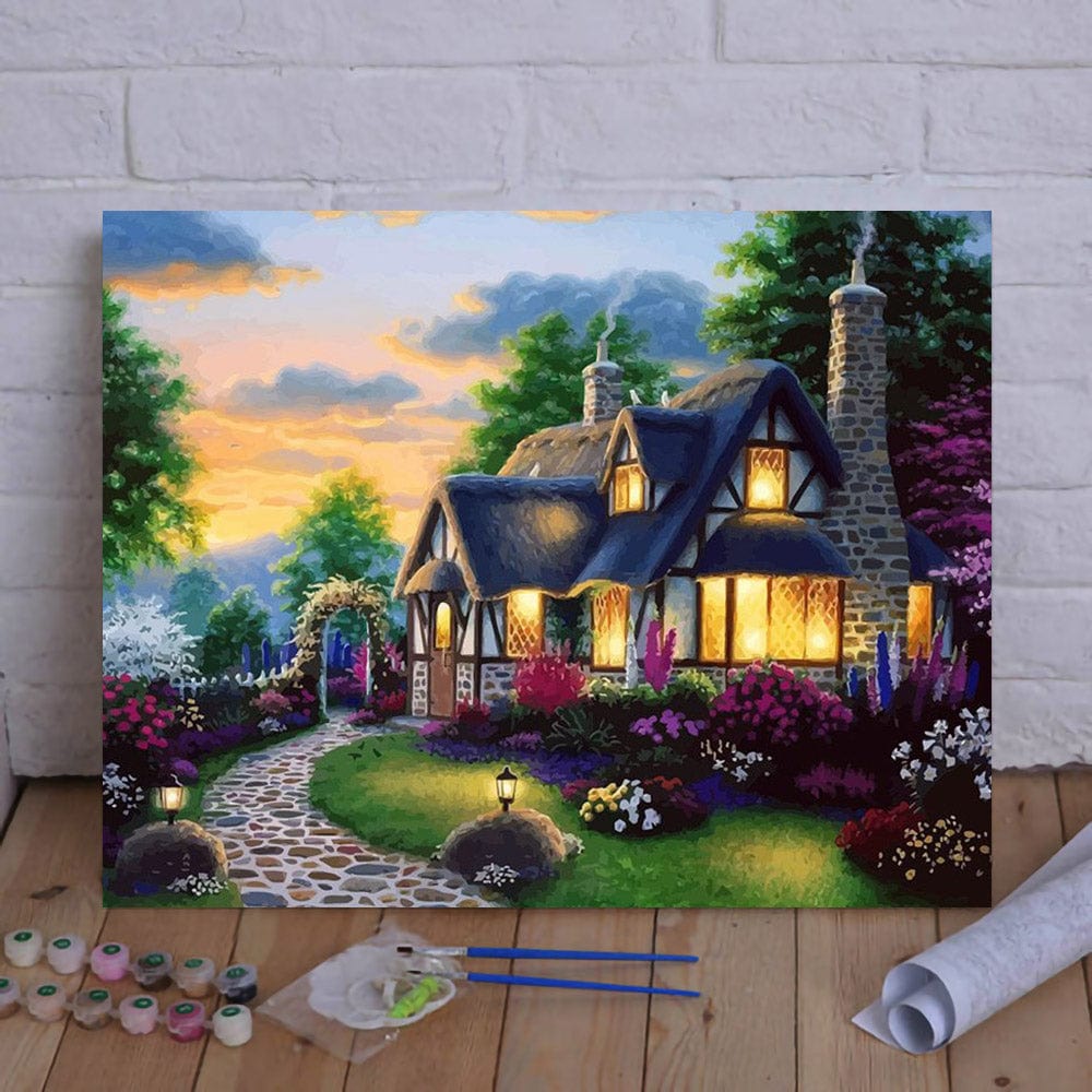 DIY Painting By Numbers -Fairy tale house