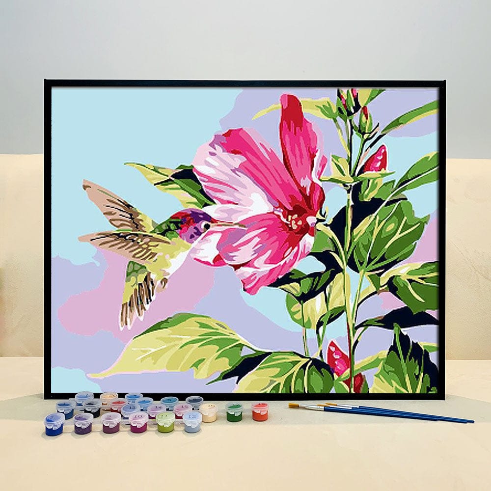 DIY Painting By Numbers -Flower With Bird