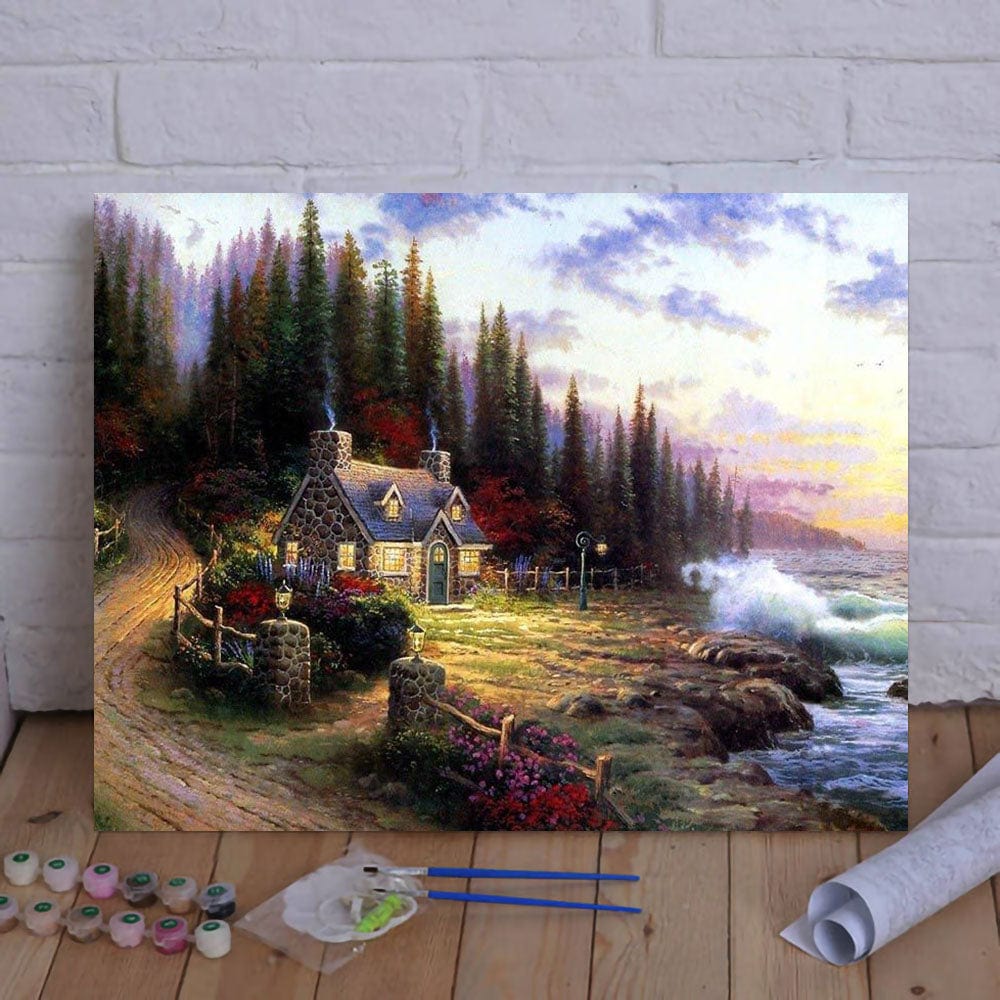 DIY Painting By Numbers - Rural Landscape
