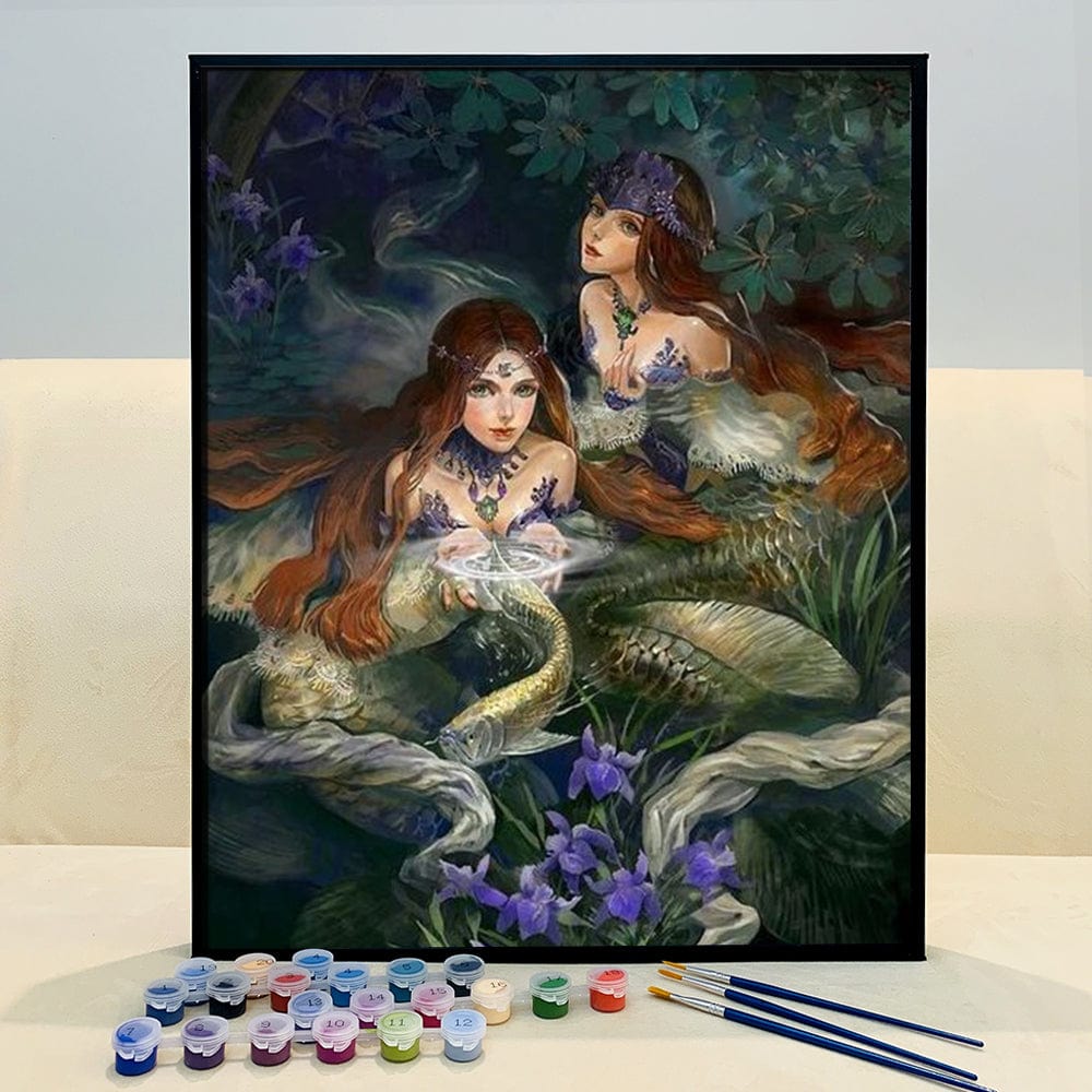 ColourMost™ DIY Painting By Numbers - ‘Two Mermaids' (16"x20")