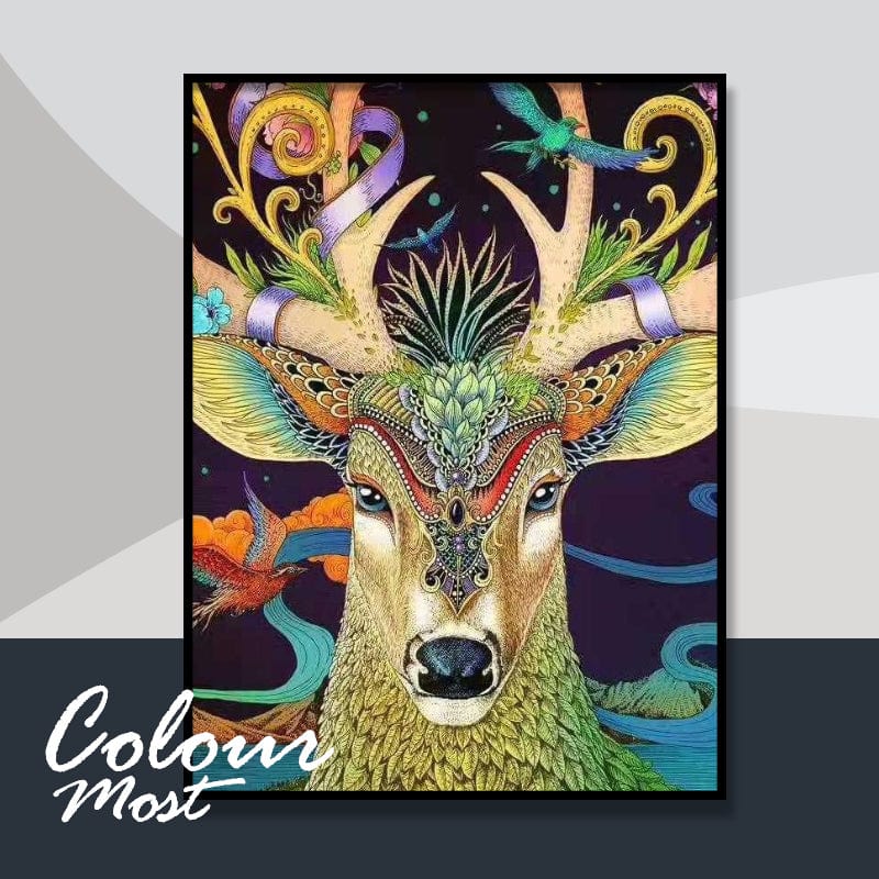 ColourMost™ DIY Painting By Numbers -Deer head (16"x20")