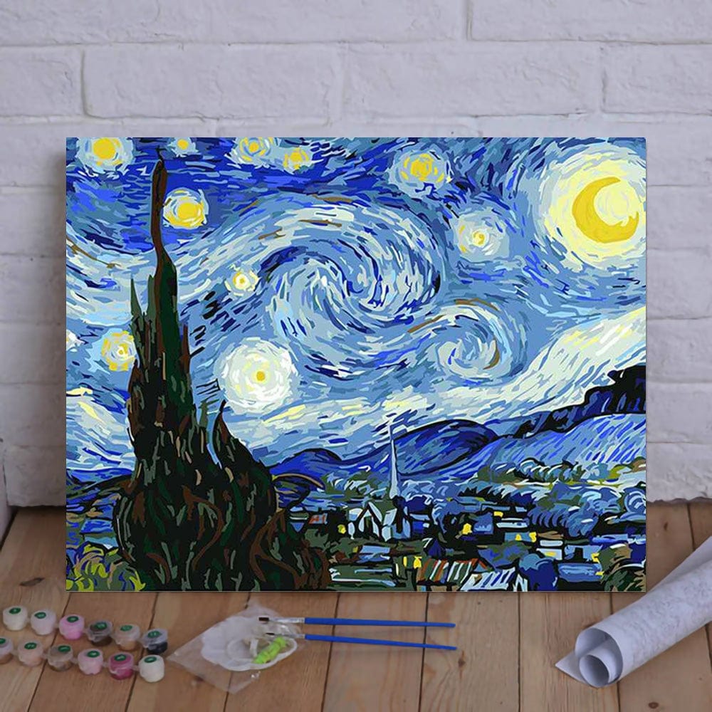 DIY Painting By Numbers - Starry Night - Van Gogh
