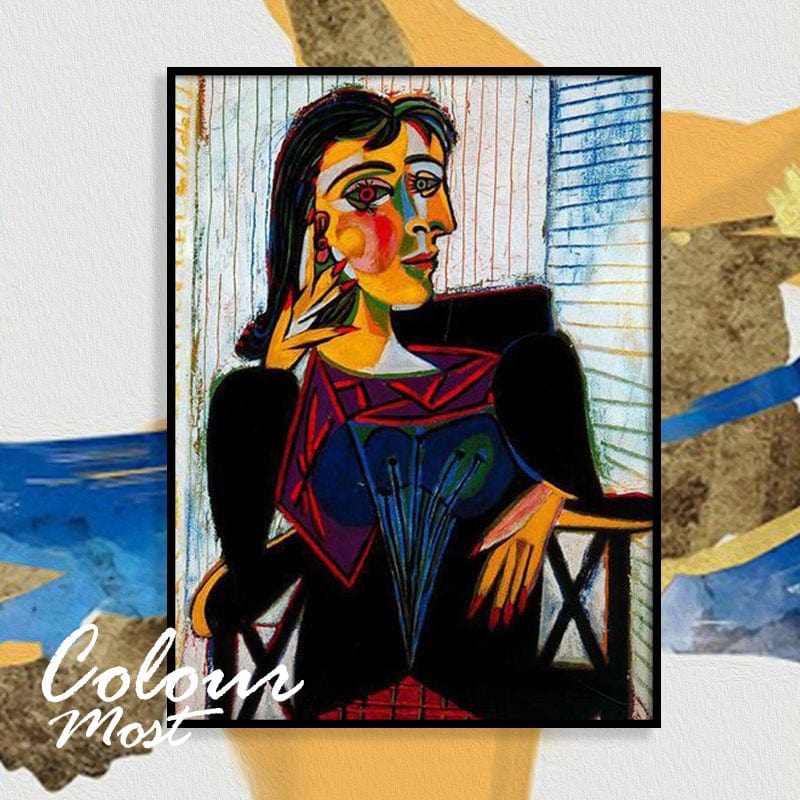 DIY Painting By Numbers -Portrait of Dora Maar-Pablo Picasso (16"x20" / 40x50cm)