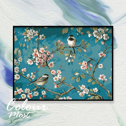 ColourMost™ DIY Painting By Numbers - Birds on the branch (16"x20" / 40x50cm)